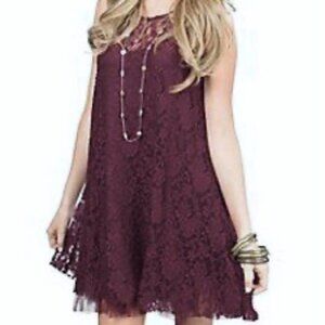 Altar'd State Lace Mini Dress Tulipwood Purple XS New With Tag Lilac Lavende NWT